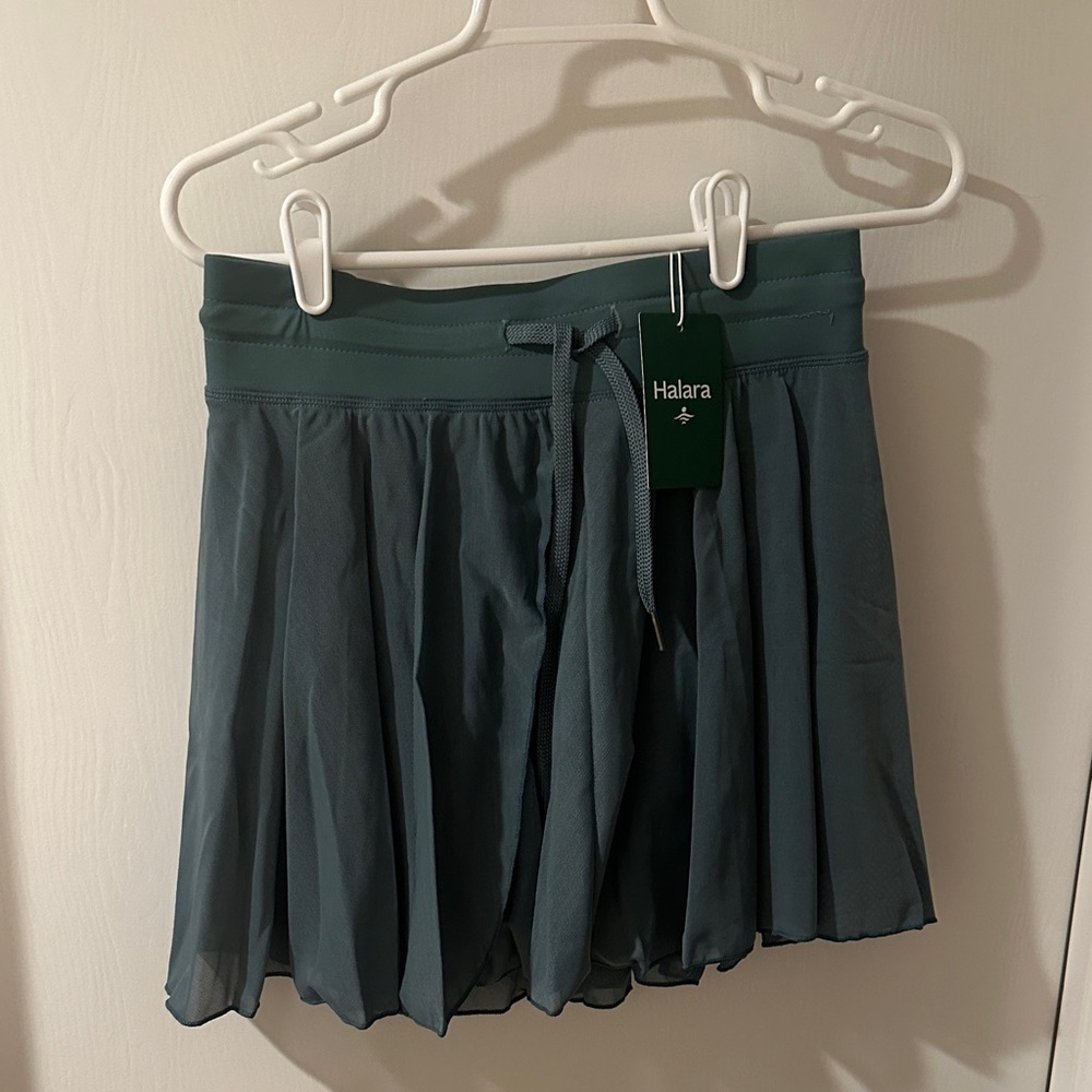 HALARA Teal Skater Skirt